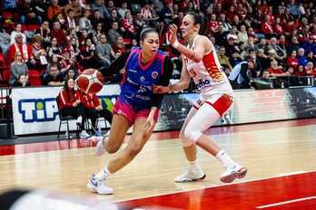 Noa Morro ha sumado buenos minutos en Ferrol, así en la Liga Femenina como en la Women Eurocup.